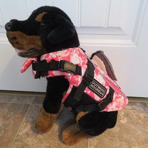 OUTWARD HOUND RED FLORAL DOG LIFE JACKET SMALL (K9